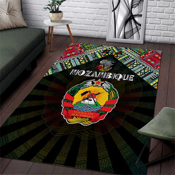 Mozambique Roots Area Rug African Pride in Fingerprint and Tribal Colors DT02