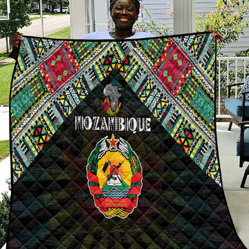 Mozambique Roots Quilt African Pride in Fingerprint and Tribal Colors DT02