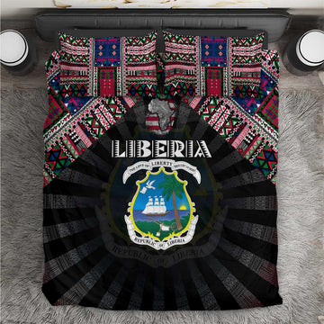 Liberia Roots Bedding Set African Pride in Fingerprint and Tribal Colors DT02