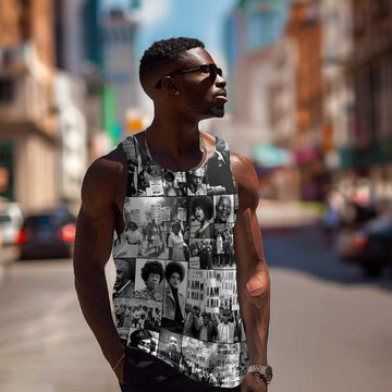African Men Tank Top Black Power Images DT02