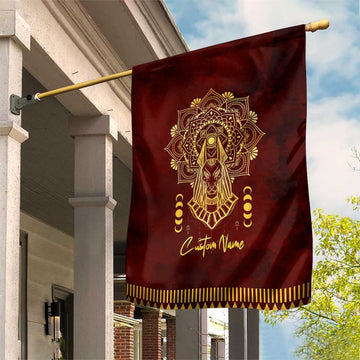 Personalized Anubis Garden Flag Ancient Egyptian Pattern In Red DT02