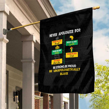 Never Apologize For Your Pride Garden Flag African Black History DT02