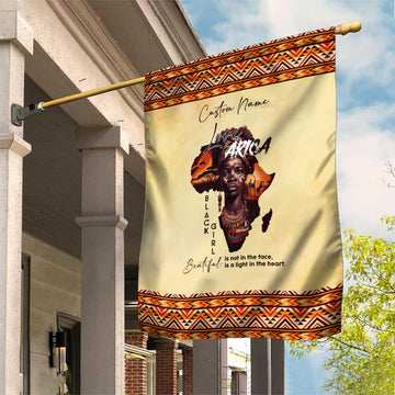 Love Africa Garden Flag - Personalized Beautiful Black Girl DT02