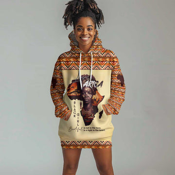 Love Africa Hoodie Dress - Personalized Beautiful Black Girl DT02