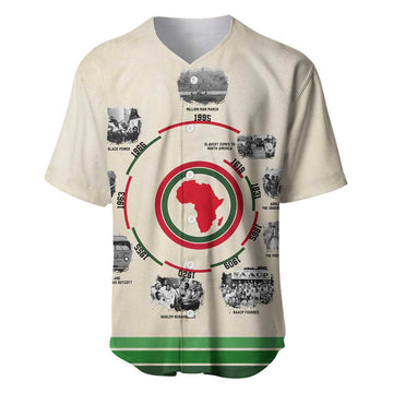 Black History Milestones - African Timeline Baseball Jersey DT02