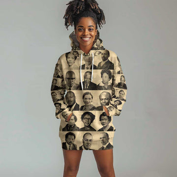 Civil Rights Leaders Hoodie Dress African-American DT02