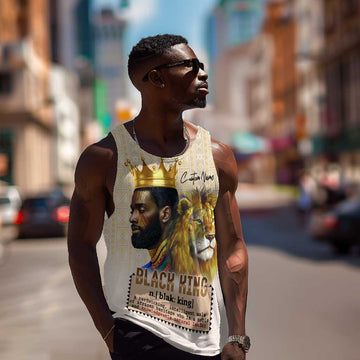 Lion Black King Men Tank Top African Heritage DT02