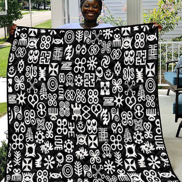 African Adinkra Quilt - Mixed Pattern Symbols DT02