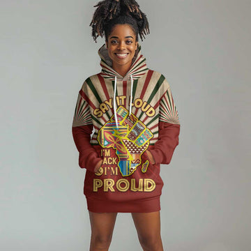 Proud African Hoodie Dress - Hand Up Africa Map Art DT02