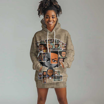 Honoring Huey Freeman - African American Hoodie Dress DT02