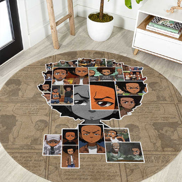 Honoring Huey Freeman - African American Round Carpet DT02