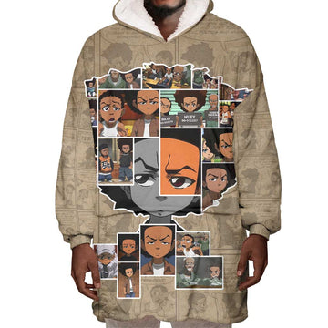 Honoring Huey Freeman - African American Wearable Blanket Hoodie DT02