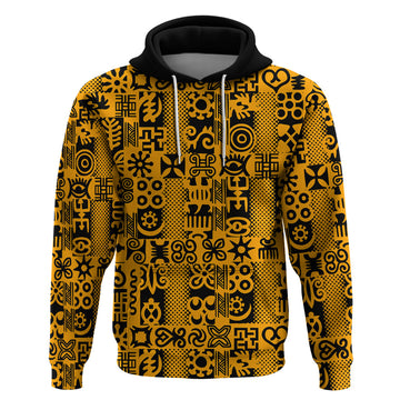 Culture Adinkra Hoodie West African Yellow Art DT02