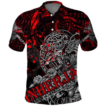Einherjar Valhalla Polo Shirt Viking Warrior Rage Style DT02