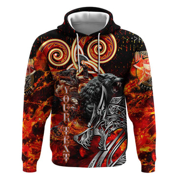 Ulfhednar Wofl Warrior Viking Hoodie Runes Norse Mythology Fire DT02