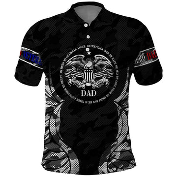 Veteran Fathers Day Polo Shirt My Dad is Not Just a Veteran, He's My Hero DT02
