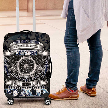 Veteran Hero Protector Husband Daddy Luggage Cover Veteran Fathers Day DT02
