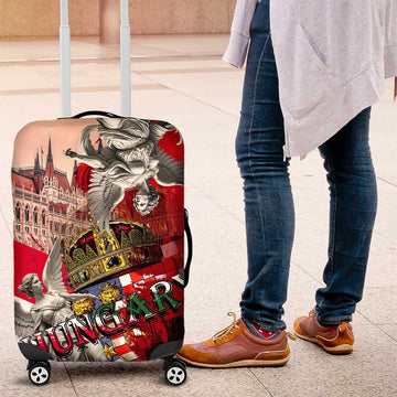 Hungary Luggage Cover Crowned with History Guarded by Angels DT02