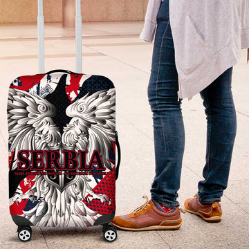 Serbia Luggage Cover Like the Phoenix Rising from Ashes with Pride and Power DT02