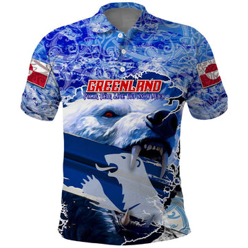 Greenland Polo Shirt Polar Bear Power You Snow Much DT02