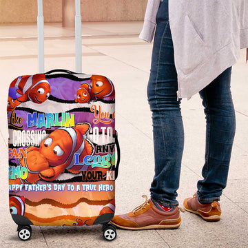 The Ocean Best Dad Luggage Cover Like Marlin Happy Fathers Day To a True Hero DT02