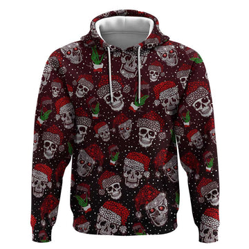 Xmas Skulls Love Christmas Cocktails Hoodie DT02