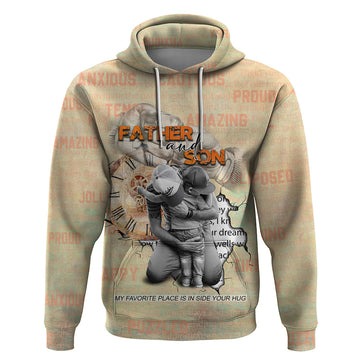 Personalized Father And Son Hoodie Gift for Dad DT02