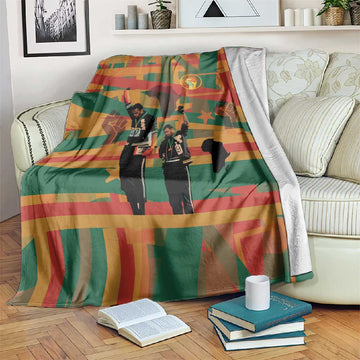 African American 1968 Blanket Black Power Fists of Freedom DT03