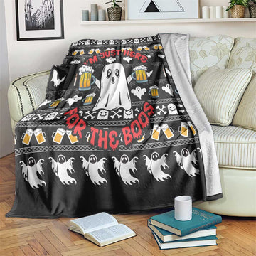 Christmas Africa Boo Beer Blanket I'm Just Here For The Boss DT03