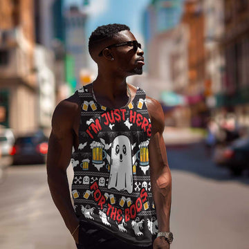 Christmas Africa Boo Beer Men Tank Top I'm Just Here For The Boss DT03