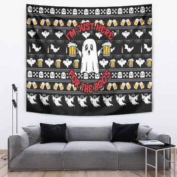 Christmas Africa Boo Beer Tapestry I'm Just Here For The Boss DT03