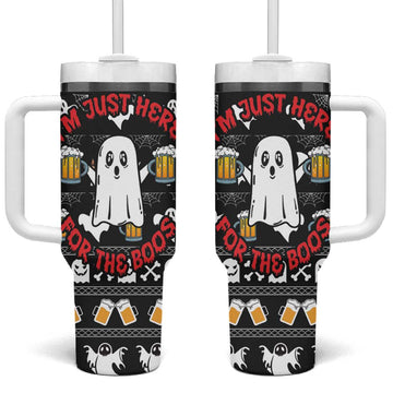 Christmas Africa Boo Beer Tumbler With Handle I'm Just Here For The Boss DT03