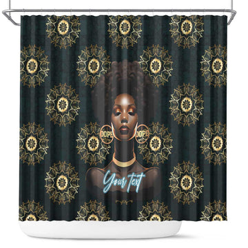 Personalized Powerful Woman in Patterns African Shower Curtain DT03