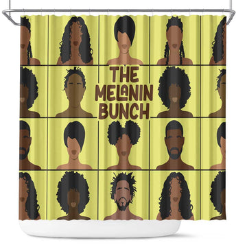 The Melanin Bunch Shower Curtain Africa Black People DT03