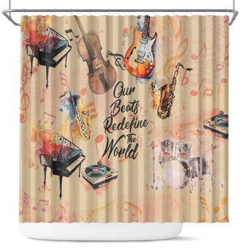 Our Beats Redefine The World African Shower Curtain DT03