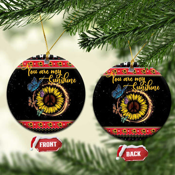 Butterfly Christmas Yall Ceramic Ornament You Are My Sunshine DT03