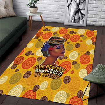 African Women Area Rug She Believed She Could So She Did DT03