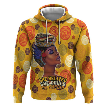 African She Believed Hoodie She Could So She Did DT03