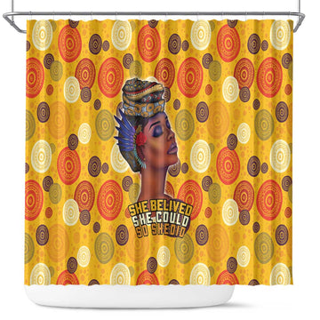 African She Believed Shower Curtain She Could So She Did DT03
