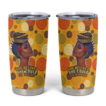 African Women Tumbler Cup She Believed She Could So She Did DT03