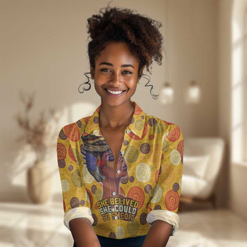 African Women Women Casual Shirt She Believed She Could So She Did DT03