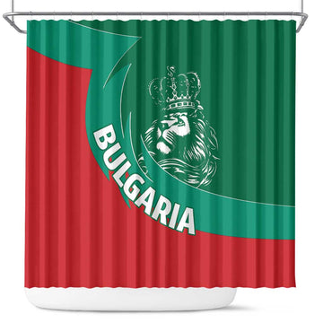 Bulgaria Lion Shower Curtain Bulgarian Coat Of Arms DT03