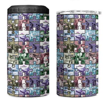 African American 4 in 1 Can Cooler Tumbler The Civil Rights Journey in Puzzle DT03