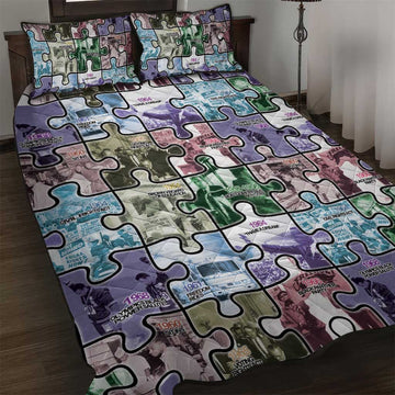 African American Quilt Bed Set The Civil Rights Journey in Puzzle DT03
