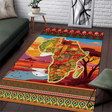 African Christmas Area Rug Afro Heritage and Celebrated DT03