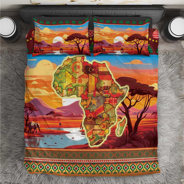 African Christmas Bedding Set Afro Heritage and Celebrated DT03