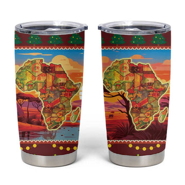 African Christmas Tumbler Cup Afro Heritage and Celebrated DT03