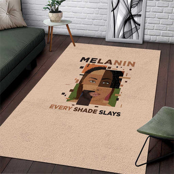 Melanin Every Shade Slays Area Rug Afro Women DT03