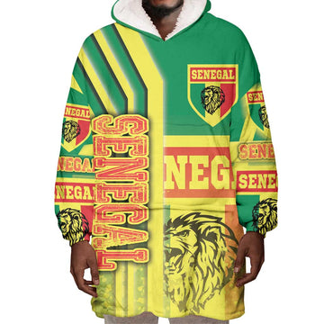 Senegal Soccer Wearable Blanket Hoodie Lions of Teranga Football - Road To Champion DT03