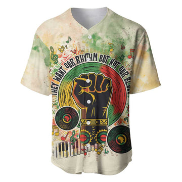 They Want Our Rhythm Not Our Blues Baseball Jersey Afro Pride Music DT03